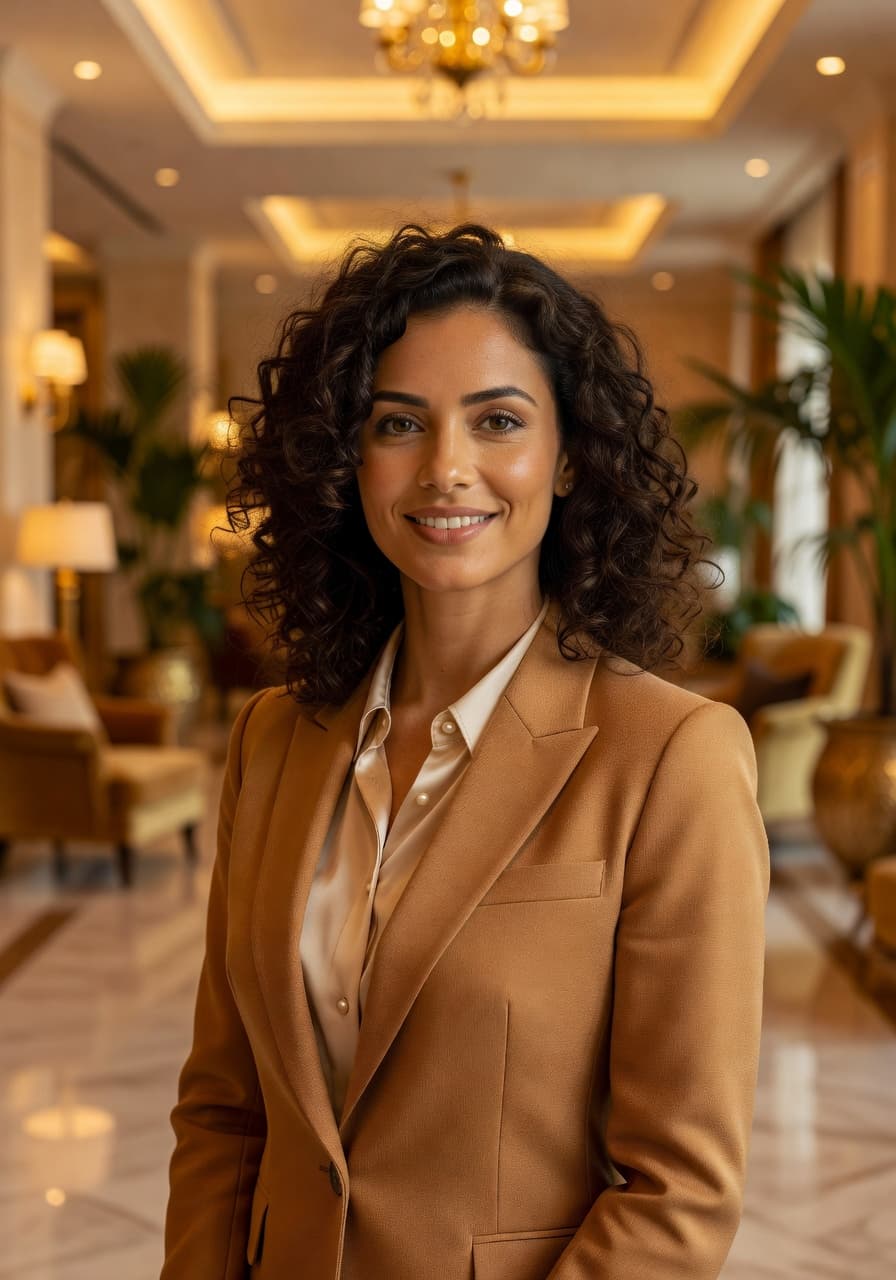 AI headshot for Hospitality & service generated by SelfAI – AI Photo Studio